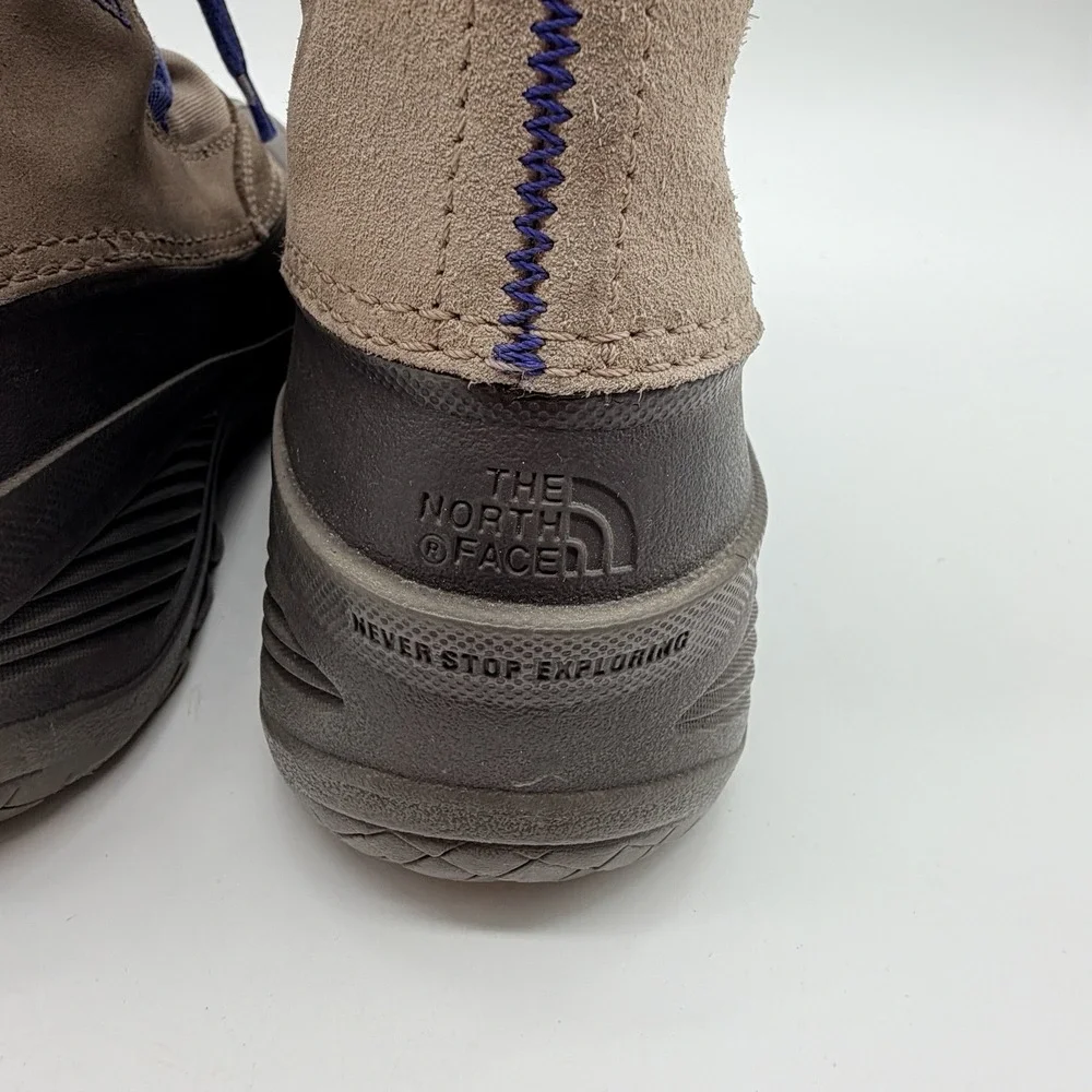 The North Face Shellista Lace II Boot Atmosphere Grey Blue Iris Girl's Sz 5 Snow